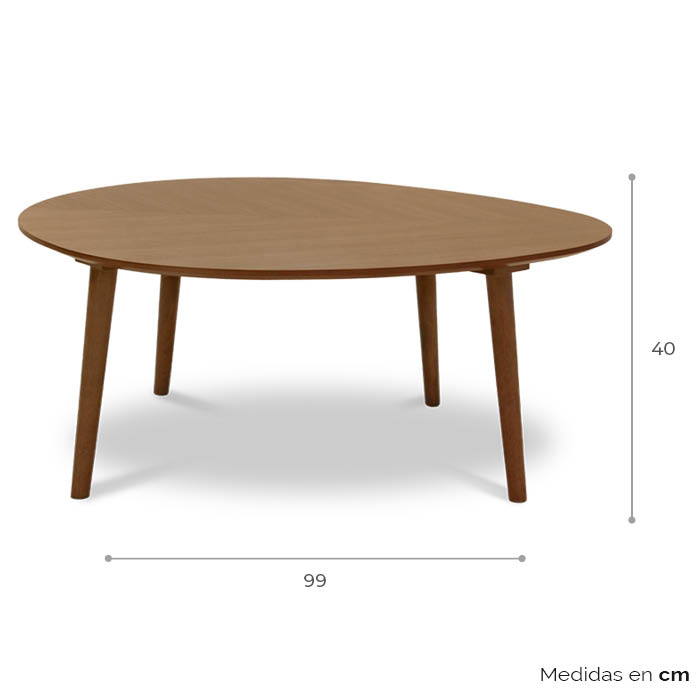 Mesa De Centro Nogal Kuk | Mesas de Centro | salas